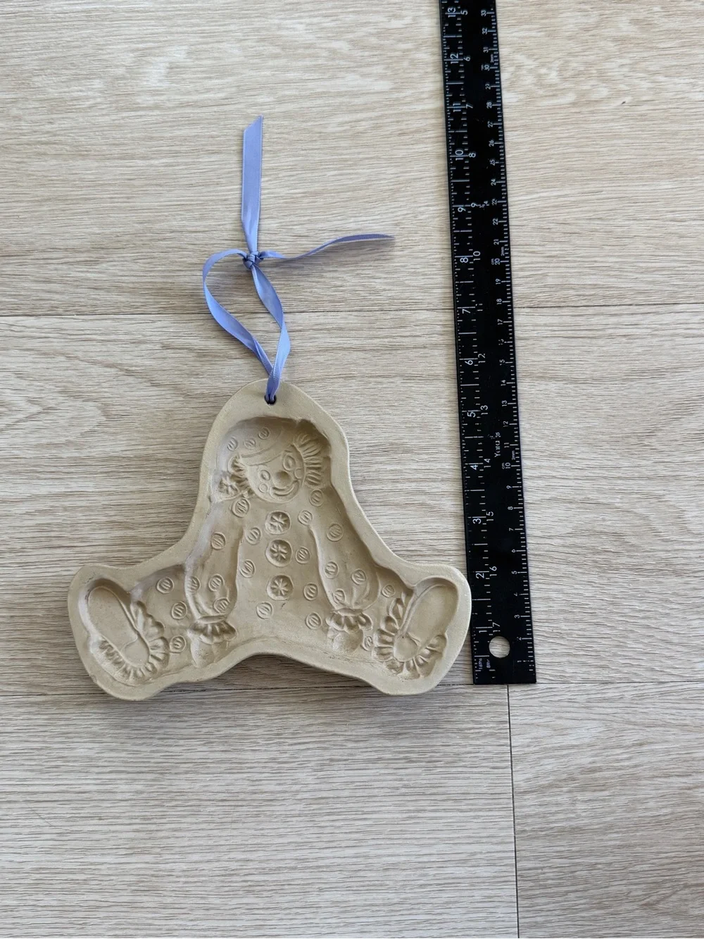 1985 Brown Bag Cookie Art Clown Cookie Mold Vintage Baking Shortbread Stamp